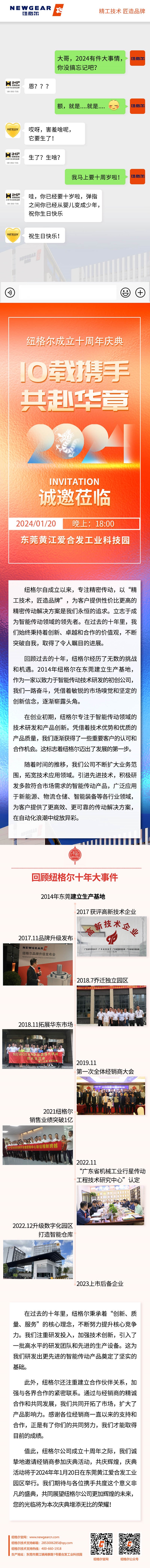 紐格爾：邀請您參加十周年慶典，1月20日不見不散！
