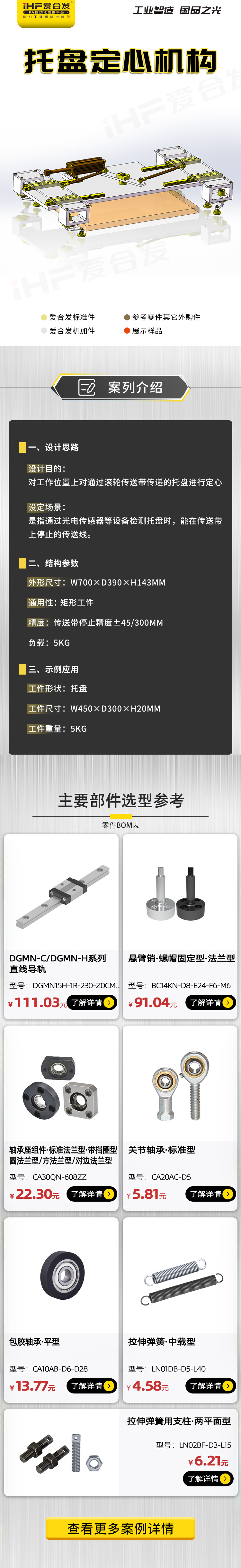 愛(ài)合發(fā)：案例分析，托盤定心機(jī)構(gòu)