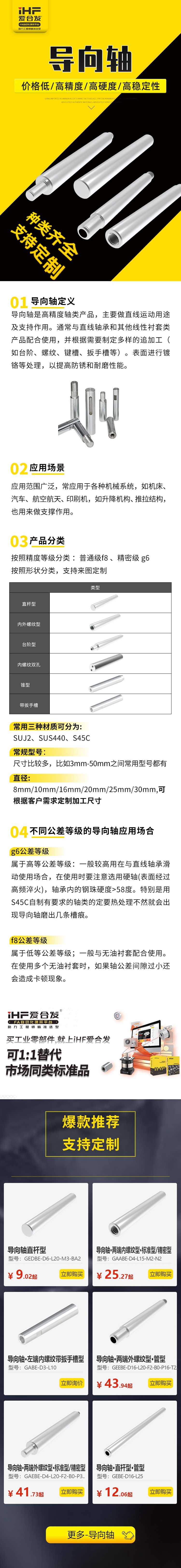 帶你30秒了解導(dǎo)向軸的產(chǎn)品分類，支持定制！